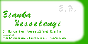 bianka wesselenyi business card